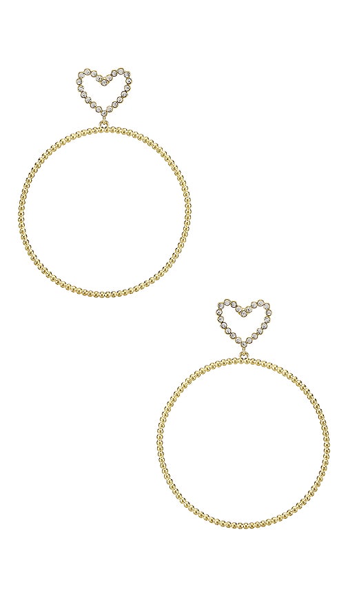 The Dotted Heart Hoop Earrings