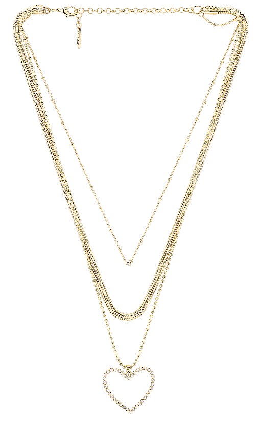 The Studded Hearts Charm Necklace
