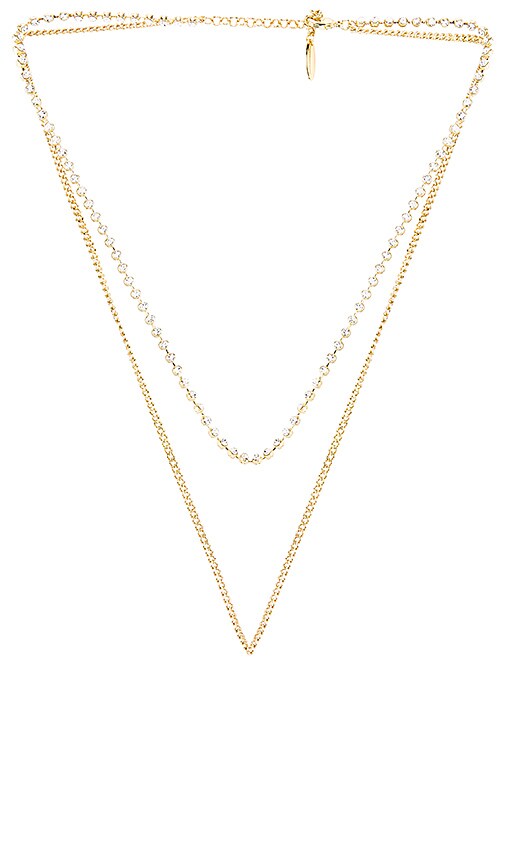 Diamonte Chain Charm Necklace