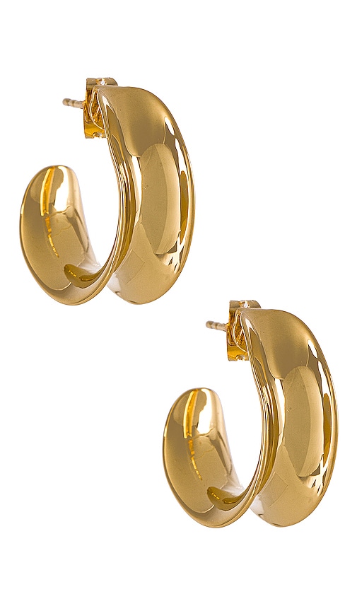 Luv AJ Margot Hoops in Gold