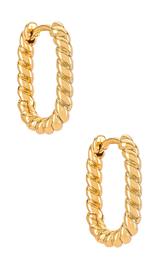 Luv AJ Twisted Rope Huggies in Gold