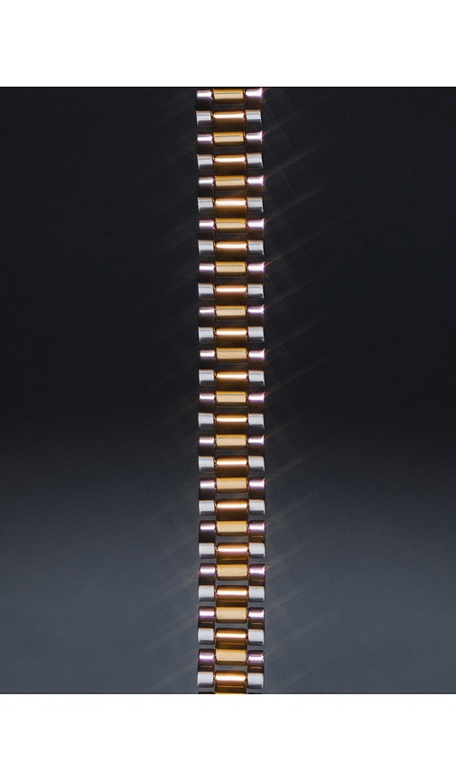  Luv Aj Armreif Two-toned Timepiece In Metallic Gold. 