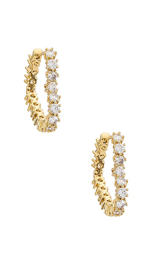 Luv AJ The Diamond Heart Bijoux Hoops in Gold | REVOLVE