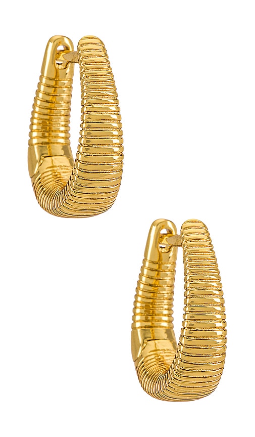 Luv Aj The Ridged Cuvee Hoops In Metallic Gold | ModeSens