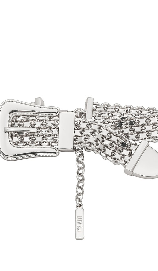 Shop Luv Aj The Buckle Necklace In Silver