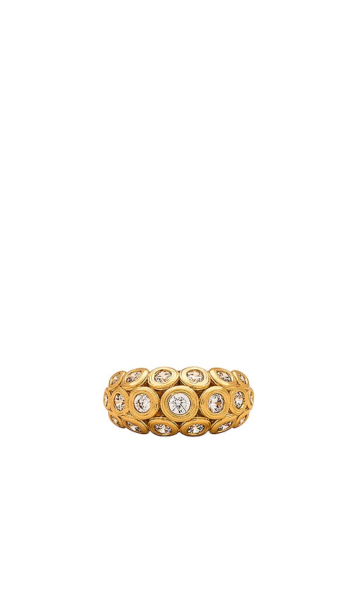 Luv Aj The Sienna Stone Ring In Metallic Gold