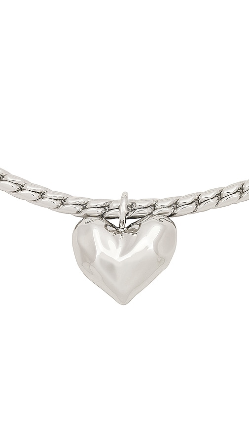 Shop Luv Aj The Molten Heart Statement Necklace In 银色