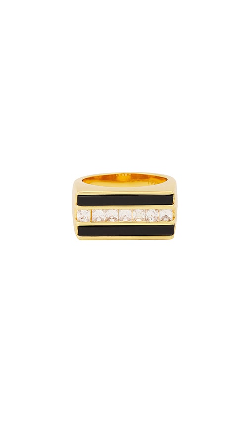 Shop Luv Aj Panini Ring In Onyx