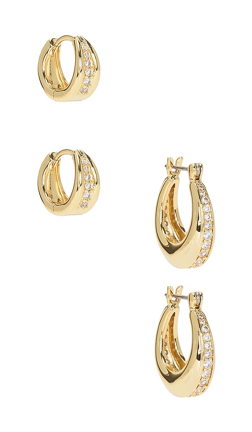 LOT DE BOUCLES D'OREILLES CRÉOLE WAVE in - Luv AJ - Modalova
