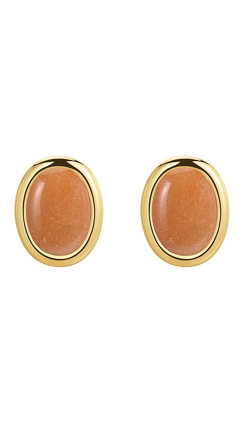  Luv Aj Sunset Stone Studs In Orange. 