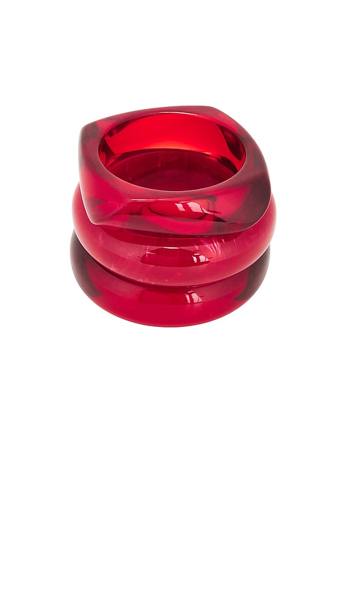 Luv Aj The Formentera Bangle Set In Red