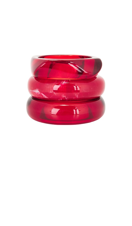 Luv Aj The Formentera Bangle Set In Red