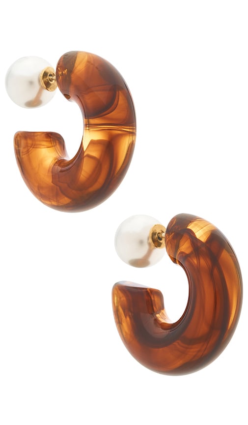 Luv Aj The Tortoise Noemi Hoop Earrings In Brown