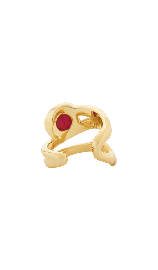  Luv Aj Ohrklemme Amber Honey Resin In Metallic Gold. 