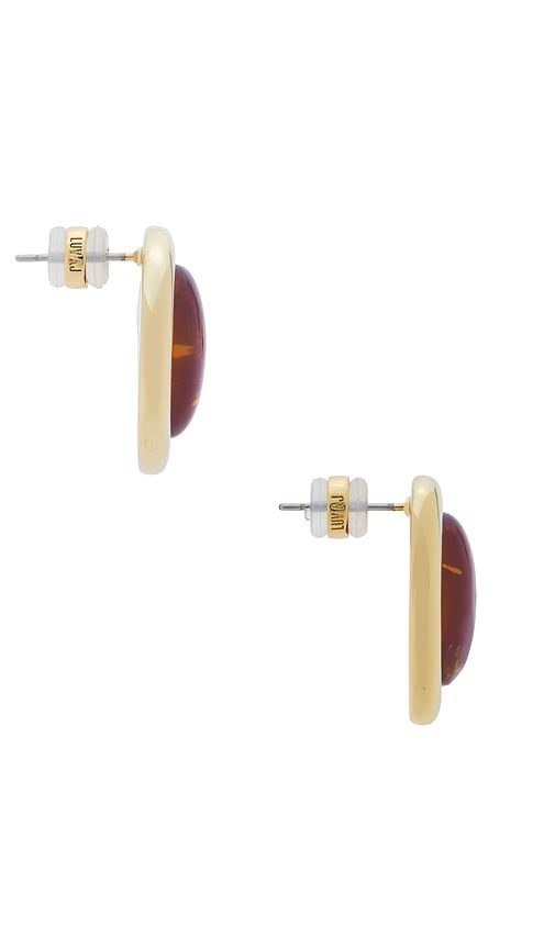 Luv Aj The Amber Honey Resin Stud Earrings In Gold