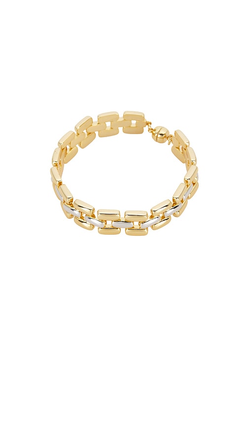 Luv AJ The Noir Link Bracelet in Metallic Gold 150$