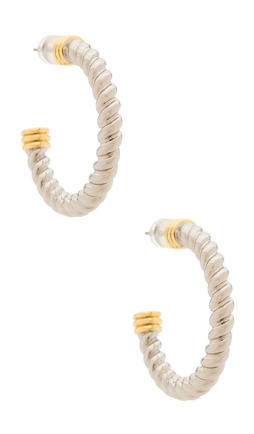 Luv AJ The Sierra Rope Hoops in Metallic SilverMetallic Gold 95$