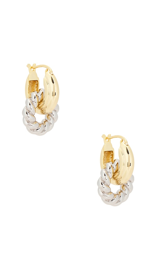 Luv AJ The Two Tone Rope Interlocked Hoops