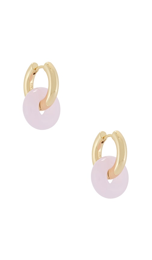 Luv AJ The Rio Washer Hoops in Pink.