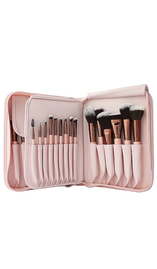 Shop Luxie 30 Piece Brush Book Set In Rose Gold