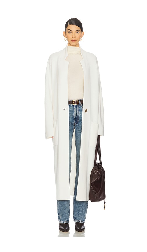 Lisa Yang Amie Cardigan Coat In White