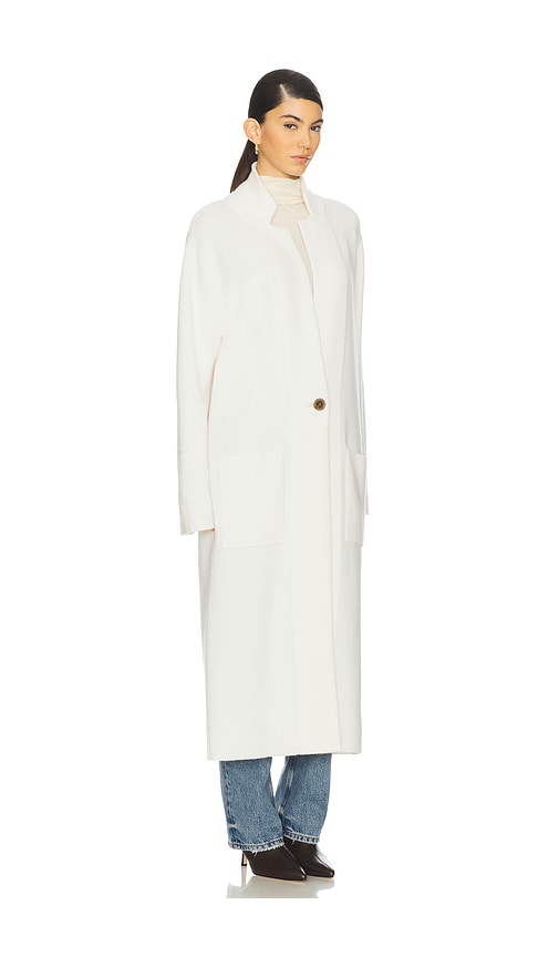 Lisa Yang Amie Cardigan Coat In White