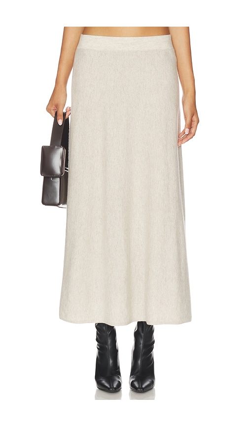 Lisa Yang Torie High-rise Cashmere Maxi Skirt In Gray