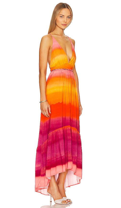 Shop Maaji Moon Bay Maxi Dress In Orange