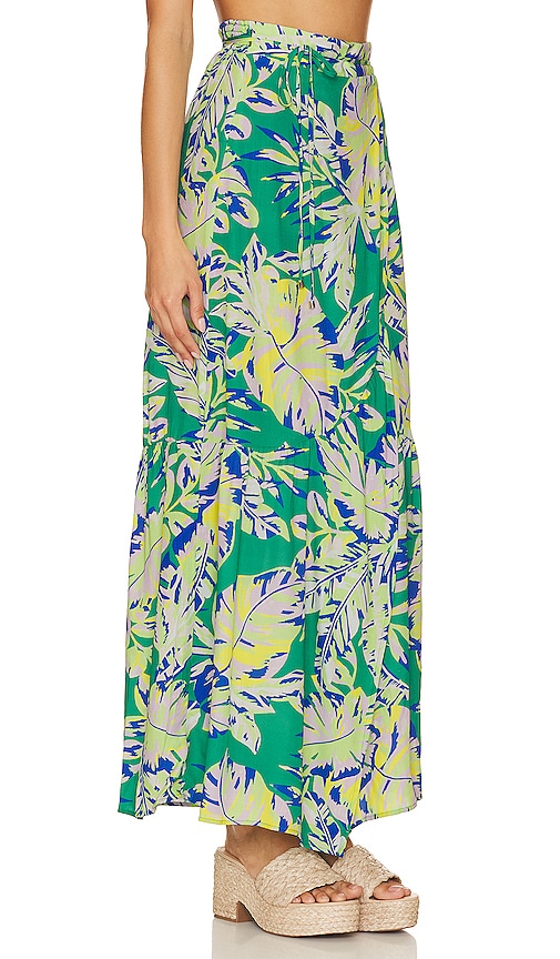 Maaji Foliage Autumn Cover-up Skirt In Green