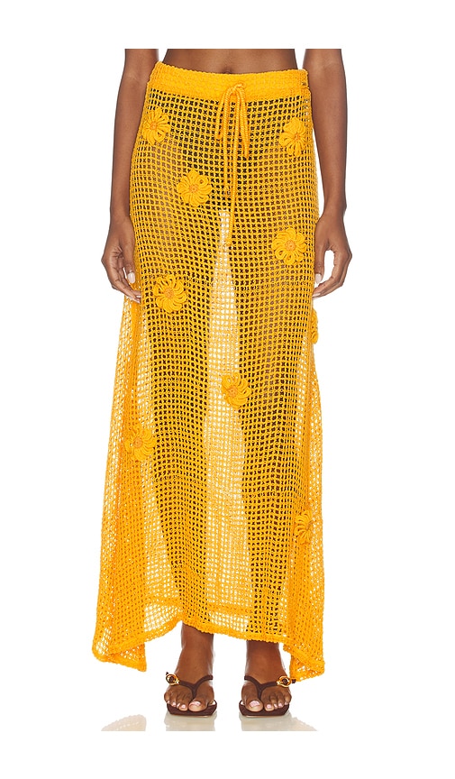 Maaji Golden Blossom Glacier Maxi Skirt