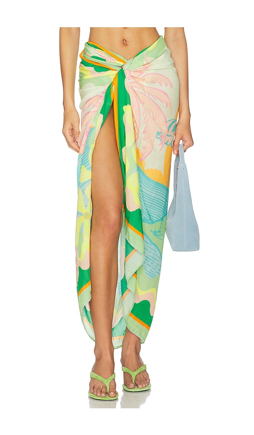 Pastel Mirage Isla Cover Up Skirt by Maaji in Open Green
