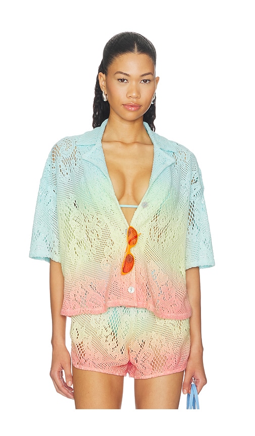 Ocean Drift Octavia Top by Maaji in Pastel Blue