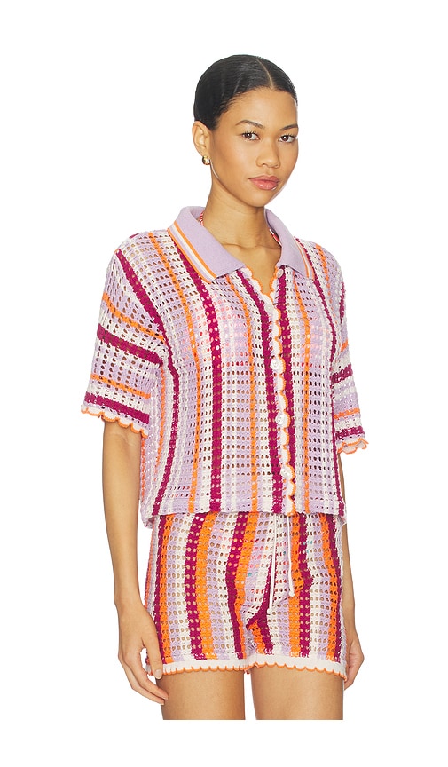  Maaji Hemd Mystic Stripe Rialta In Purple. Größe S. Also In M, L. 