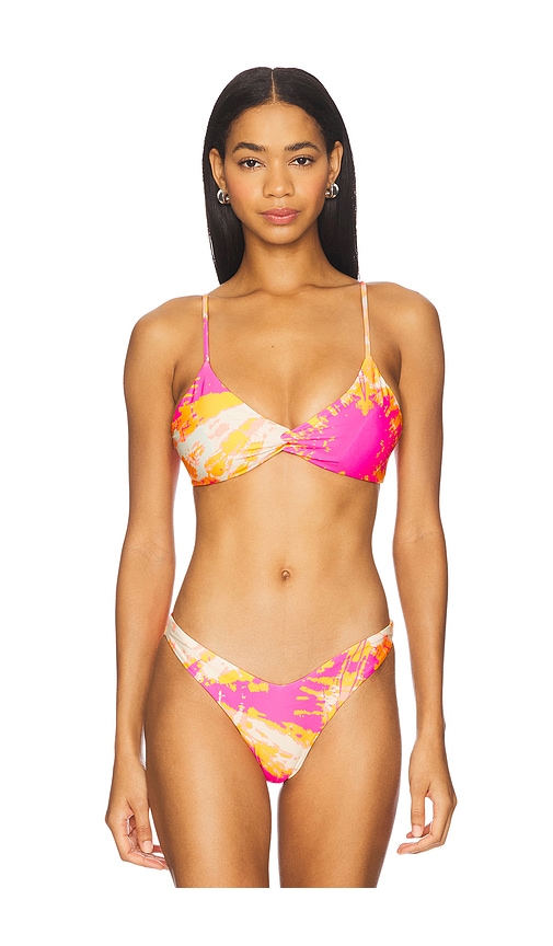 Twisted Bikini Top in Pink. - size S (also in L, M, XS)