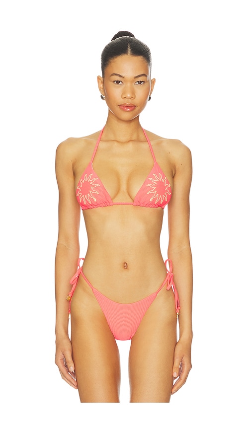 Maaji Sunset Punch Balmy Bikini Top In Red