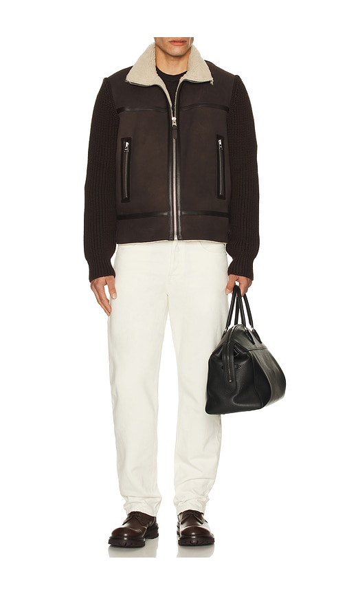 Mackage Jonathan Suede Full Zip Jacket In Brown