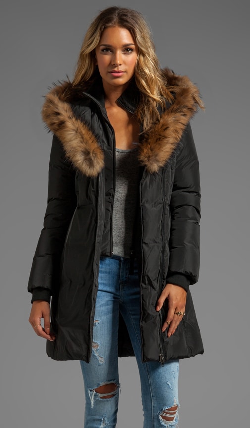 Kay lavish fur trim down coat sale