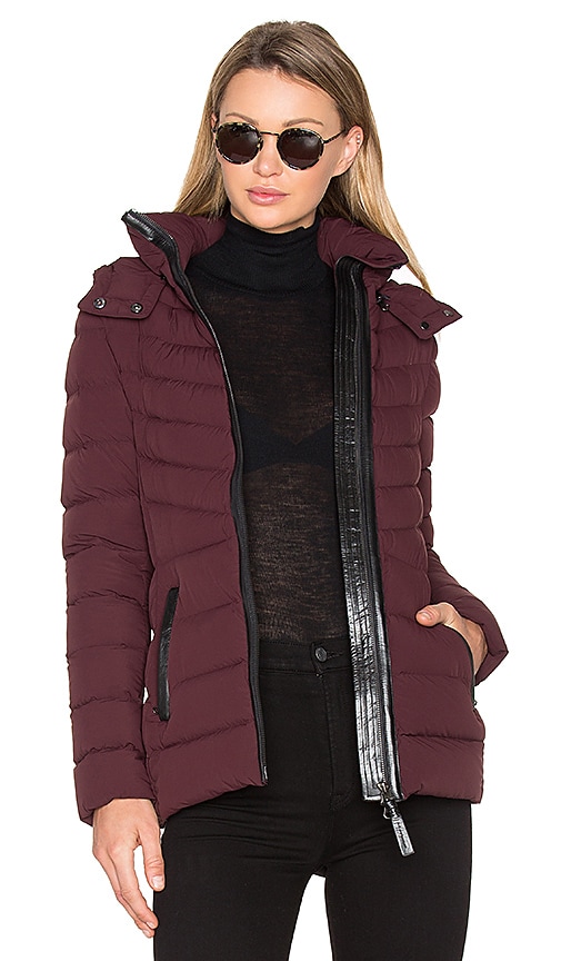 Mackage Patti Coat in Bordeaux | REVOLVE