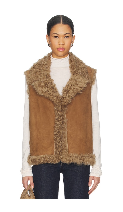 Mackage Kasia Vest In Brown