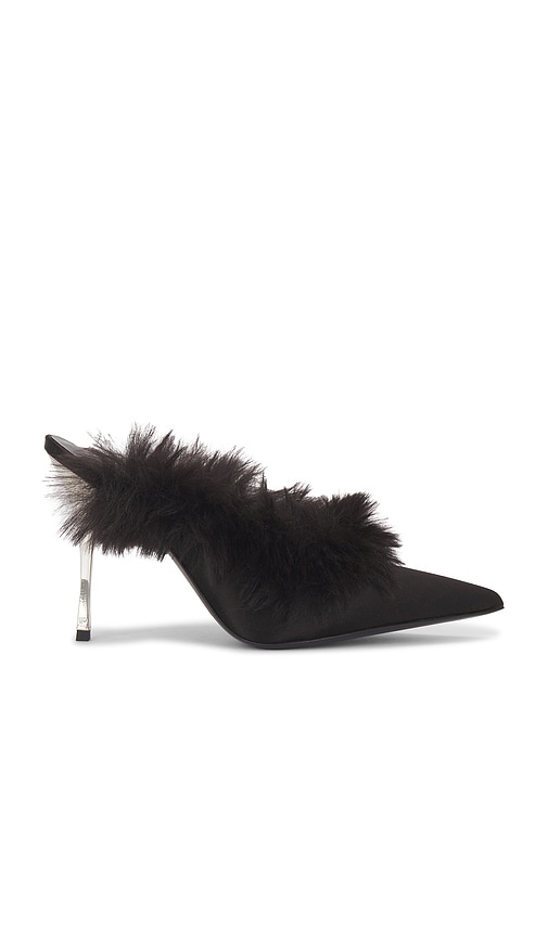 Shop Magda Butrym Satin Mule In Black