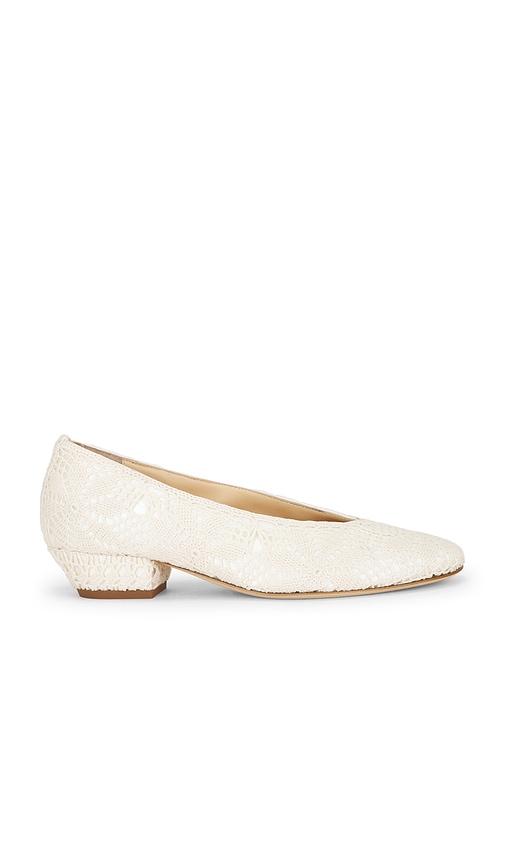 Magda Butrym Crochet Ballerina Heel in Cream. - size 36 (also in 37, 38, 39)