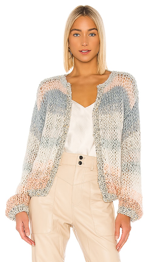 Maiami Ombre Cropped Cardigan in Pastel Combination