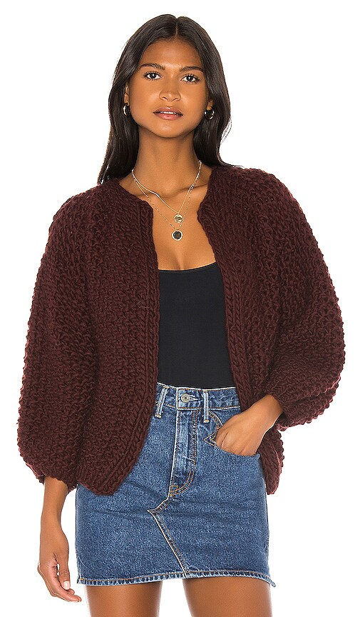 Pearl Pattern Big Cardigan