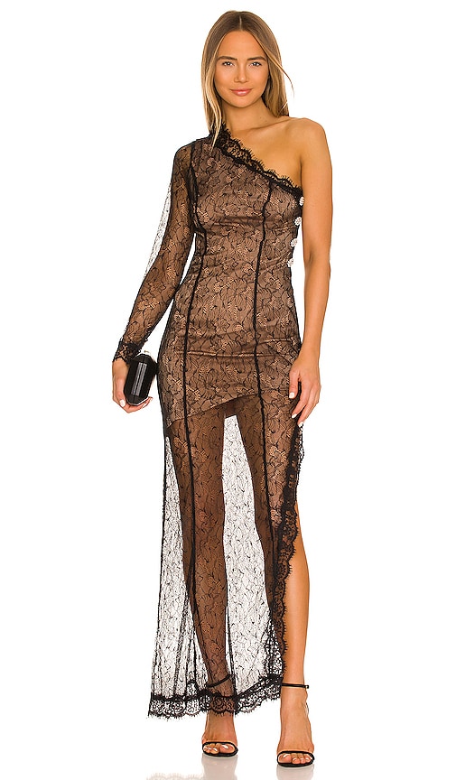 MAJORELLE Carley Gown in Black