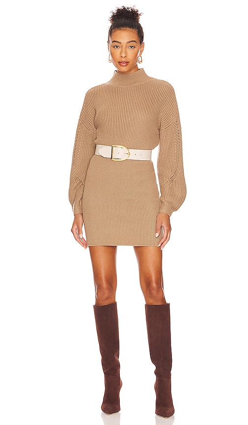 MAJORELLE Monette Dress in Tan