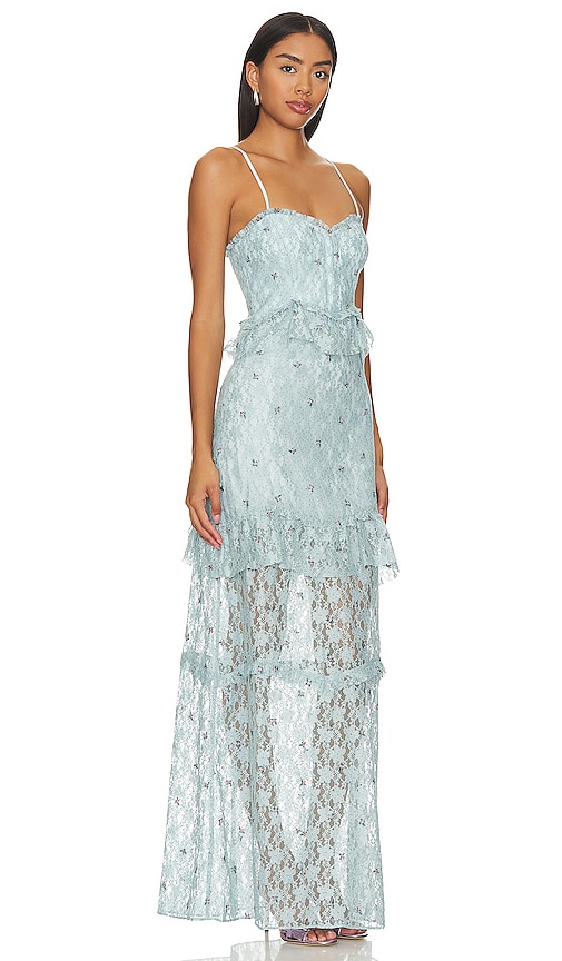 Shop Majorelle Aisling Gown In Baby Blue