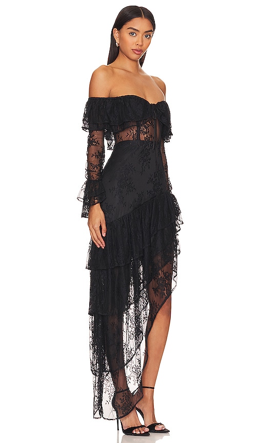 Shop Majorelle Maddalena Gown In Black