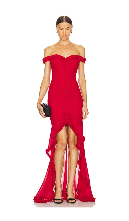 Majorelle Chandra Gown In Red