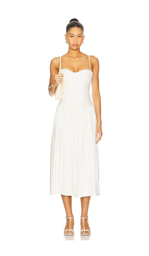 Sky Midi Dress in Ivory. - size XL (also in L, M, S, XS)