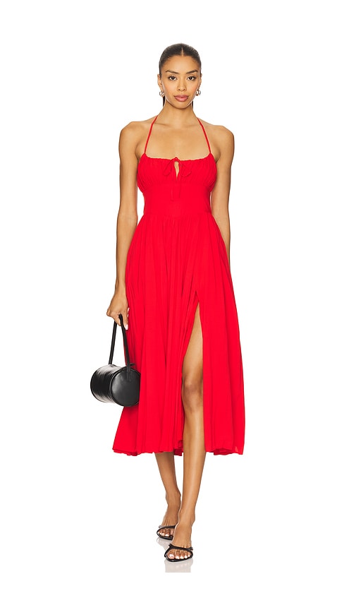 Summer Midi Dress in Red. - size XS (also in M, XXS)